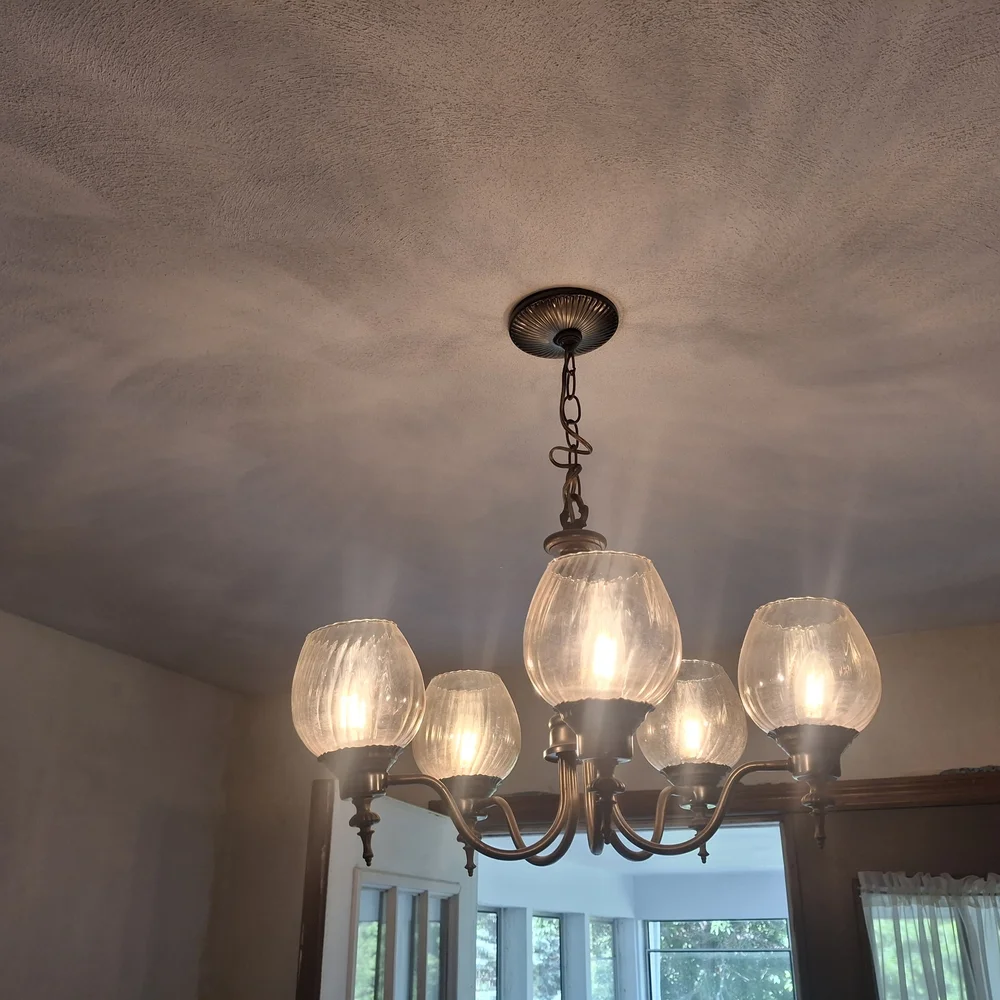5-Light Bronze Glass Globe Lantern Chandelier